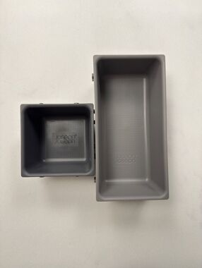 Joseph Joseph Kitchen Storage Bins Gray Stackable Lot of 2
